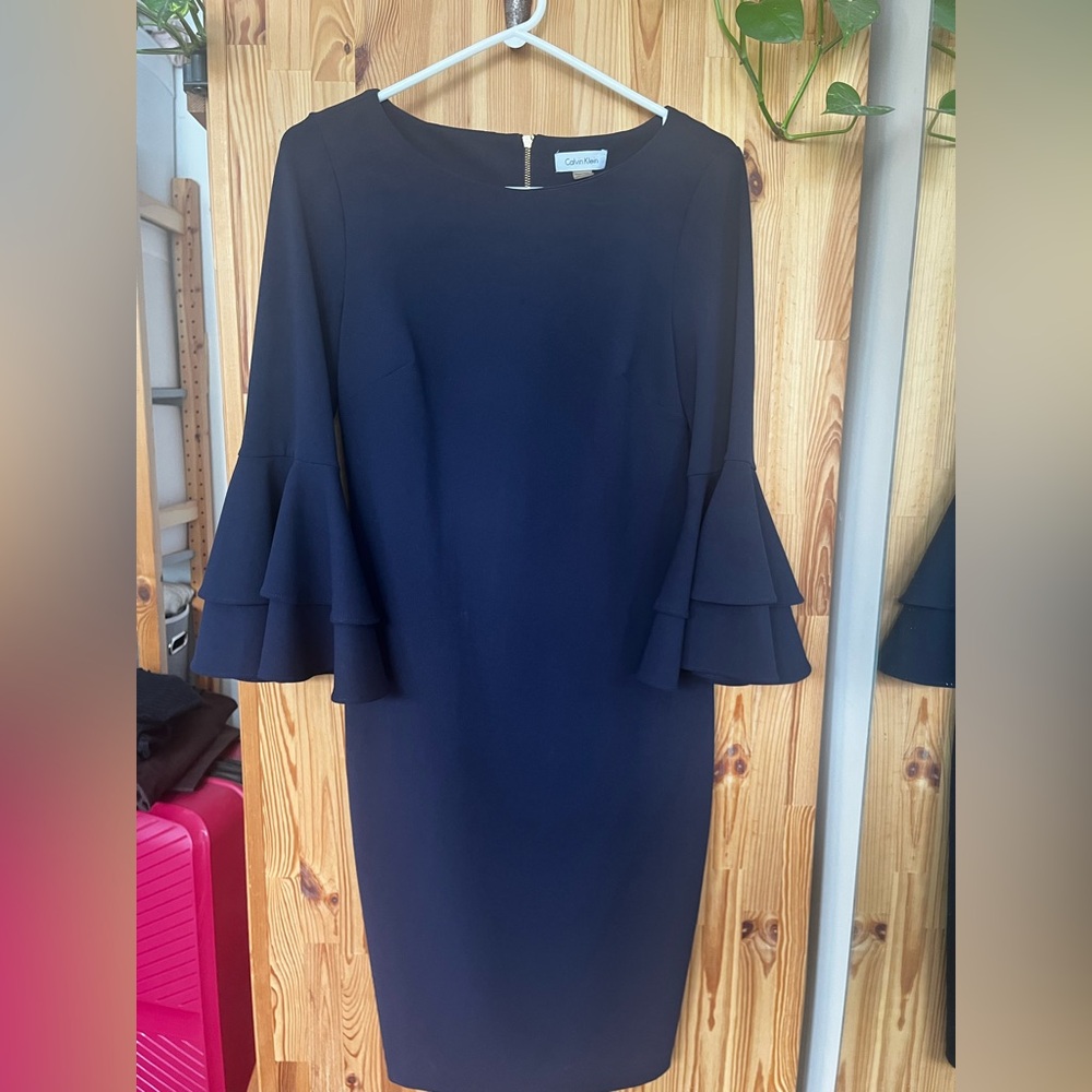 Calvin Klein Navy Sheath Dress (size 6)